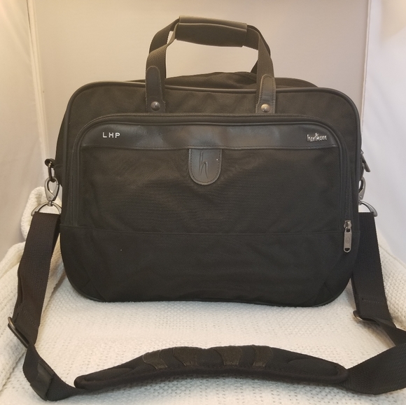 HARTMANN VINTAGE NYLON BRIEFCASE BAG BLACK MESSENGER - Picture 10 of 10